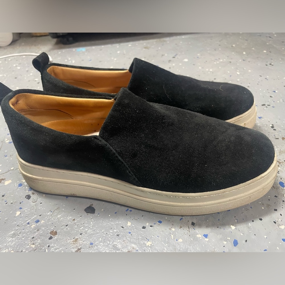Women’s J/Slides Black Suede Platforms